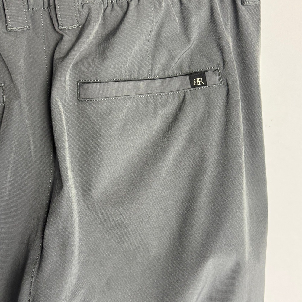 Banana Republic Men Gray Flat Front Stretch Tech Shorts Size 32 Golf Casual - Picture 4 of 8